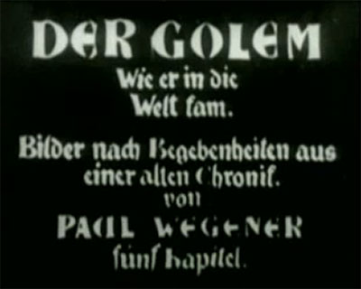 Der-Golem-1920 Silent Films