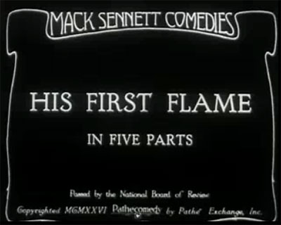 His-First-Flame-1927 Silent Films