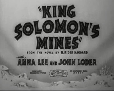 King-Solomons-Mines-1937 Adventure